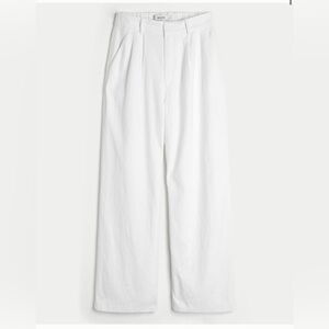 Hollister Livvy Ultra High-Rise Linen Blend Wide-Leg Pants